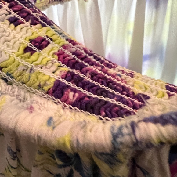 Floral Strapless Dress in Purple and Green - Picture 5 of 10